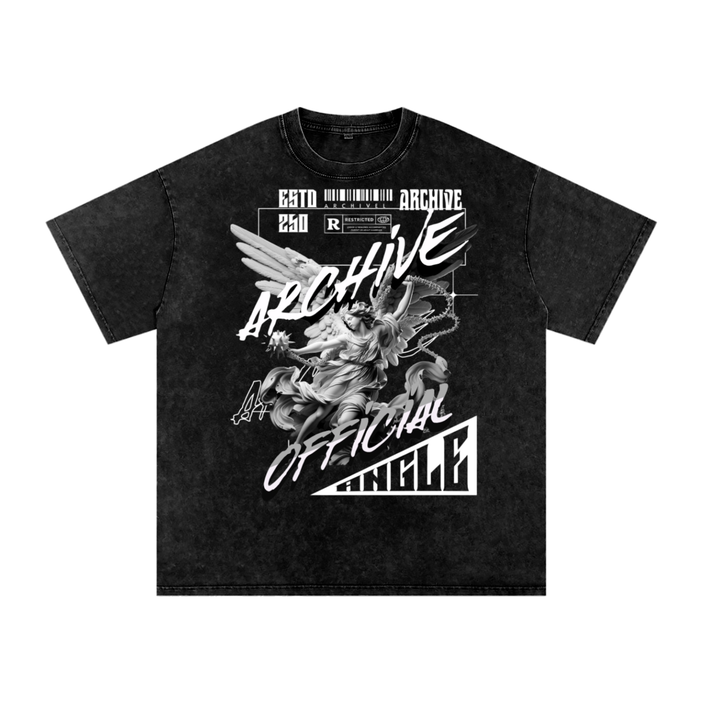 Snow Washed Oversized Cotton T-Shirt