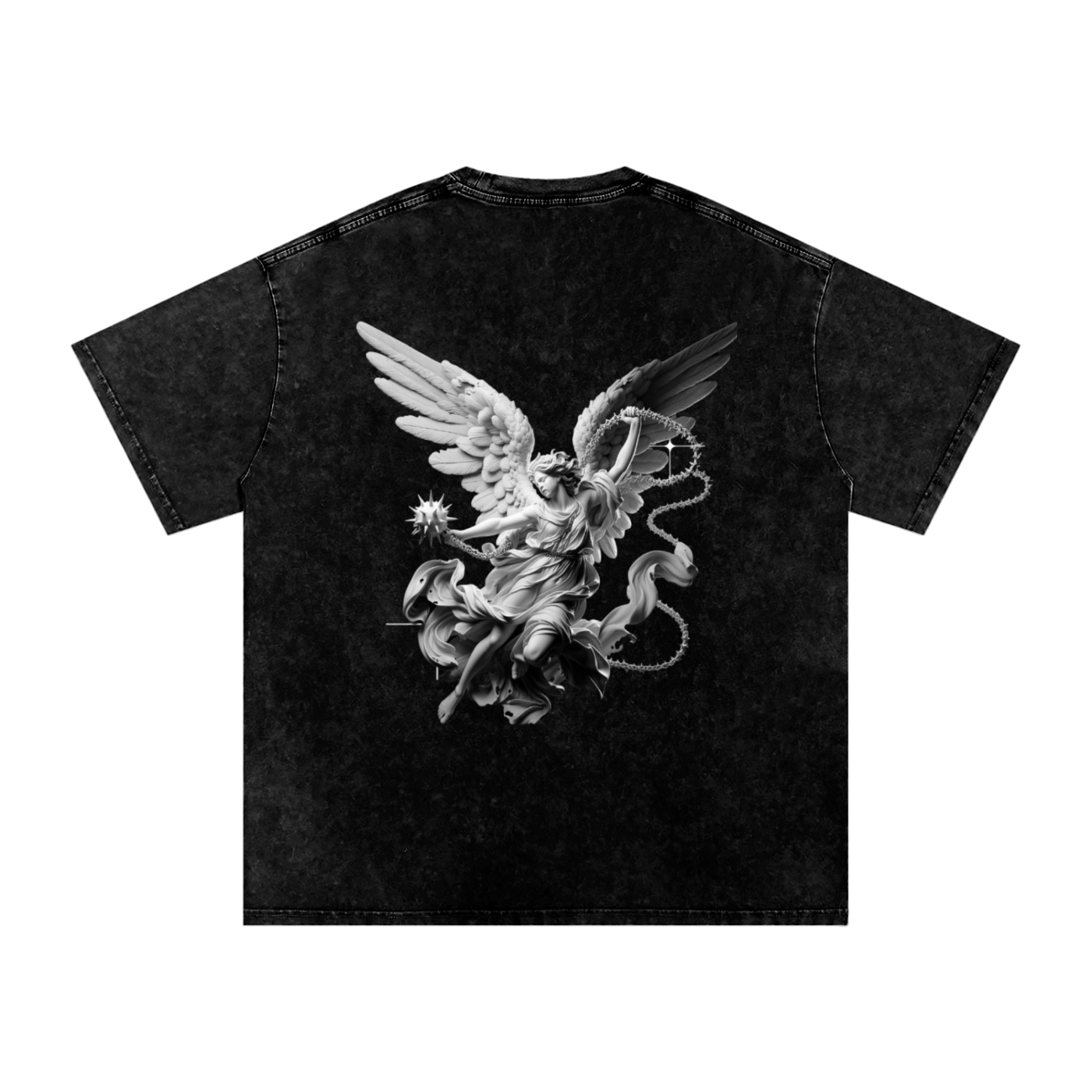 Snow Washed Oversized Cotton T-Shirt